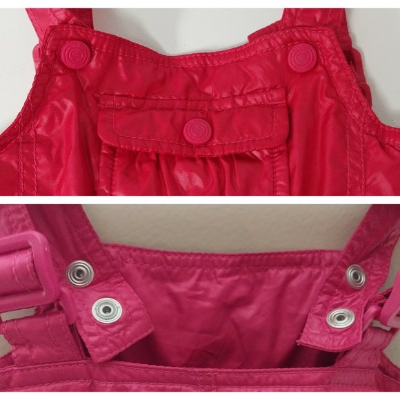 Baby Gap Hot Pink Snow Bib Toddler 3T EUC Overalls Gorpcore WInterwear Utility - Picture 5 of 11